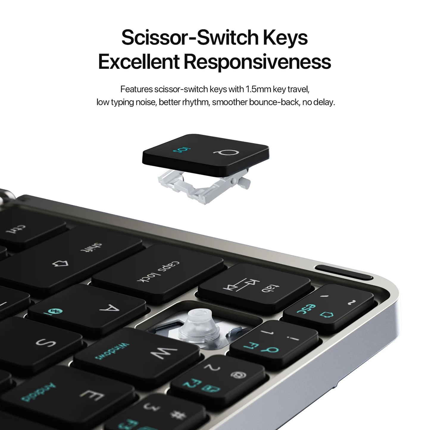 Foldable Bluetooth Keyboard with Touchpad & Phone Holder