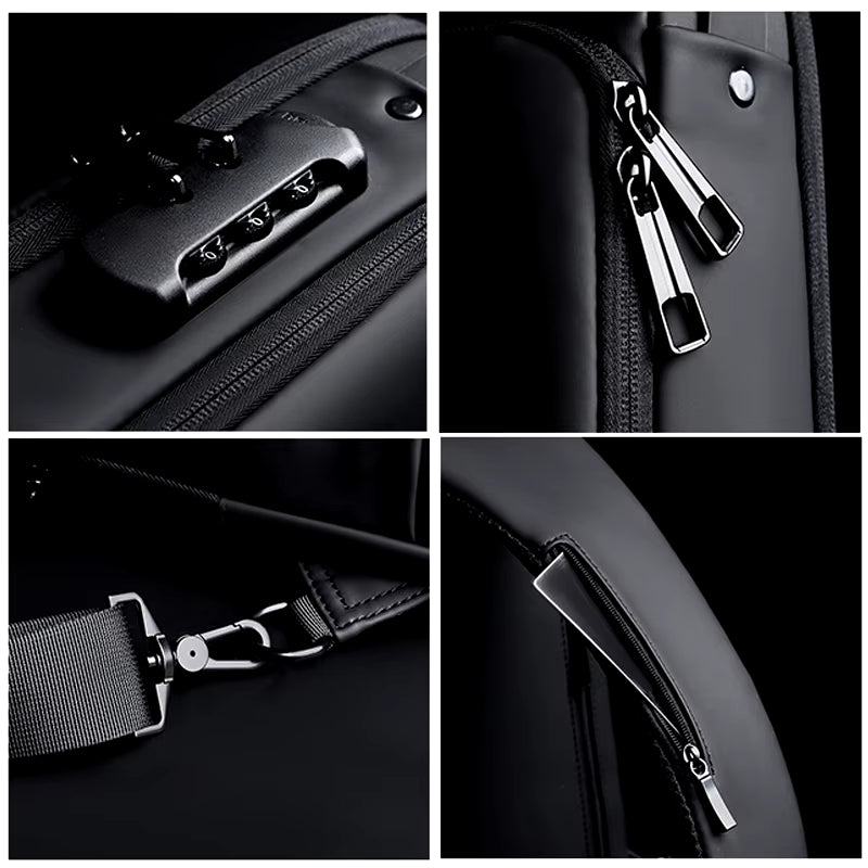 Anti-Theft USB Shoulder Bag Man Crossbody Cross Body Travel Sling Chest Bags Pack