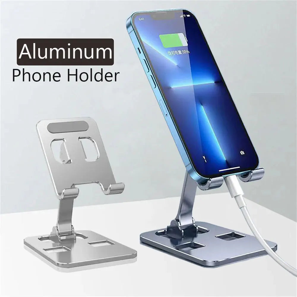 AluFold Desk Stand – Adjustable Foldable Phone & Tablet Holder