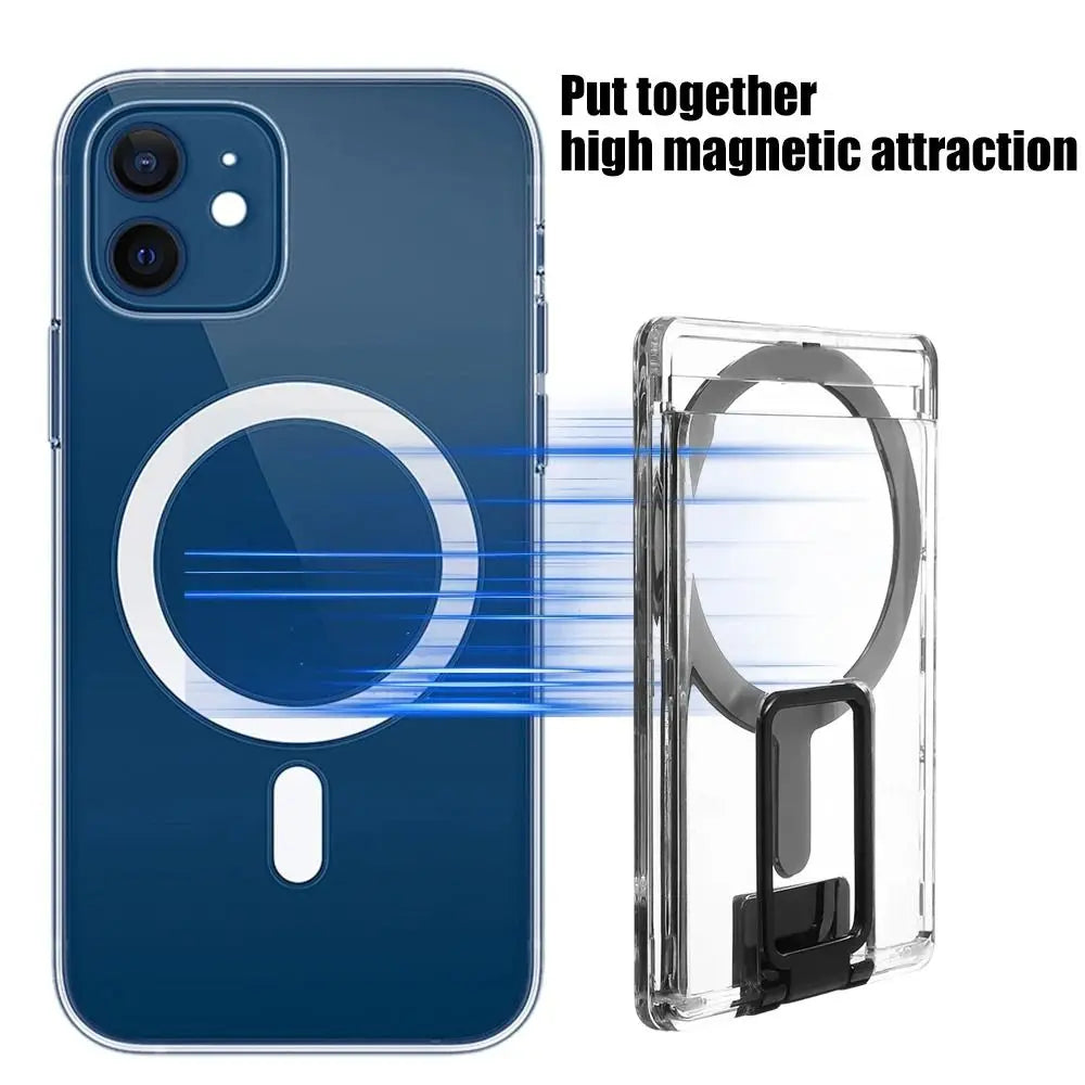 Magnetic Cellphone Wallet Holder Card Bag Detachable Magnet Phone Kickstand Suitable for Apple Magsafe for Iphone 15 Pro Bracket