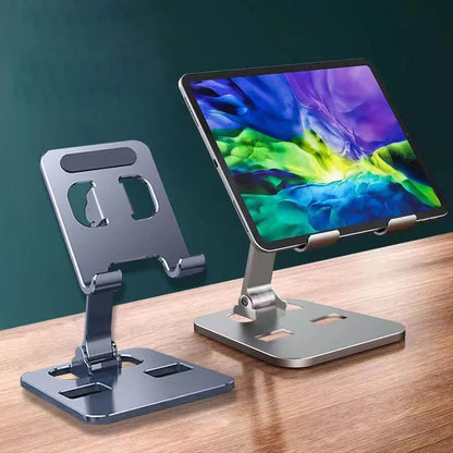 AluFold Desk Stand – Adjustable Foldable Phone & Tablet Holder