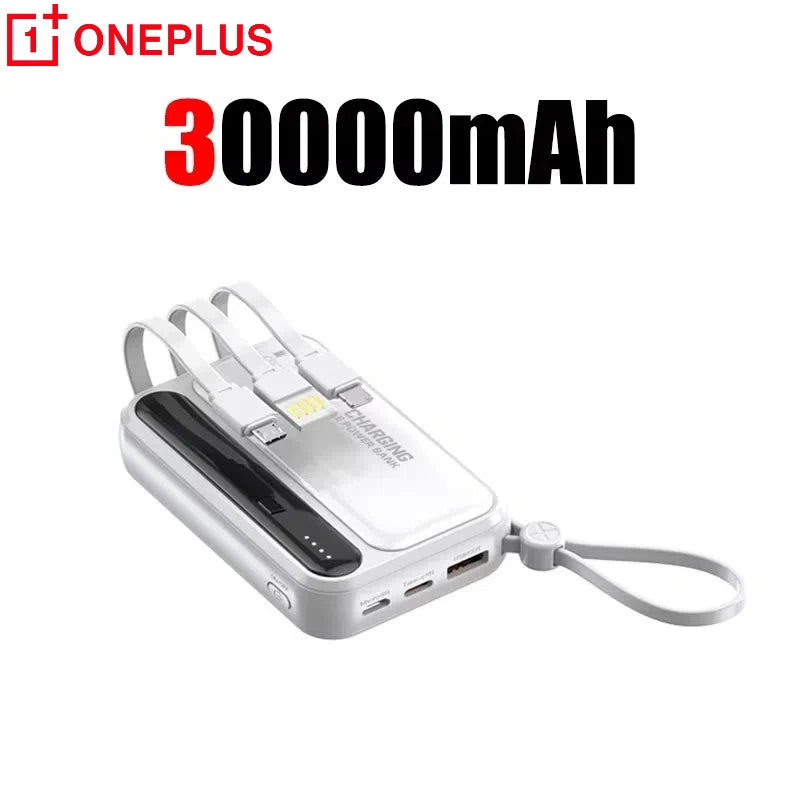 VoltGo 4-in-1 Power Bank 50000mAh – Ultra High Capacity Portable Charger with Built-In Cables, Intelligent Digital Display, LED Light, and Multi-Device Fast Charging