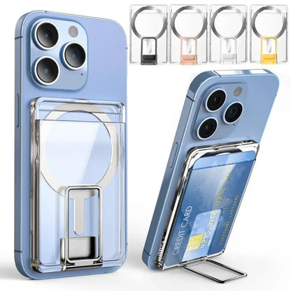 Magnetic Cellphone Wallet Holder Card Bag Detachable Magnet Phone Kickstand Suitable for Apple Magsafe for Iphone 15 Pro Bracket