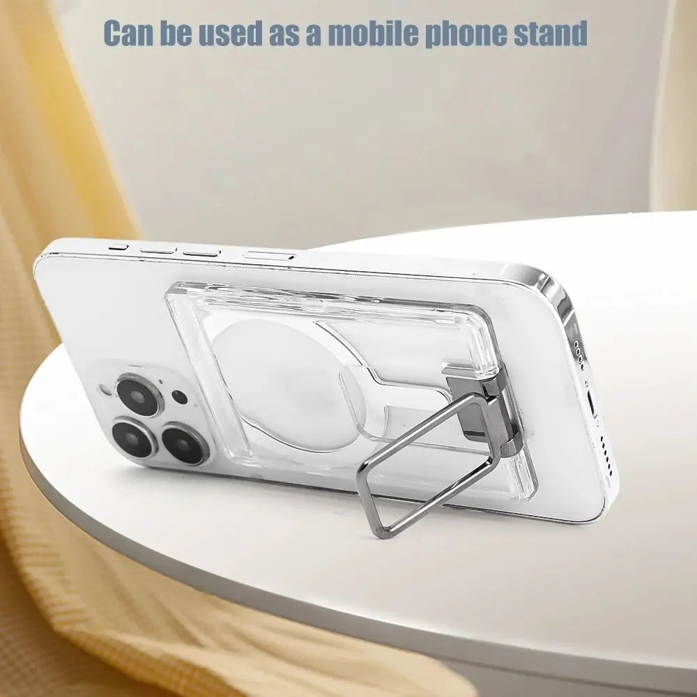 Magnetic Cellphone Wallet Holder Card Bag Detachable Magnet Phone Kickstand Suitable for Apple Magsafe for Iphone 15 Pro Bracket