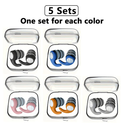 ZenPlus Reusable Silicone Earplugs – Soft Noise-Cancelling Ear Plugs for Sleeping, Swimming, Studying, and Travel – Comfortable Fit, Eco-Friendly & Washable