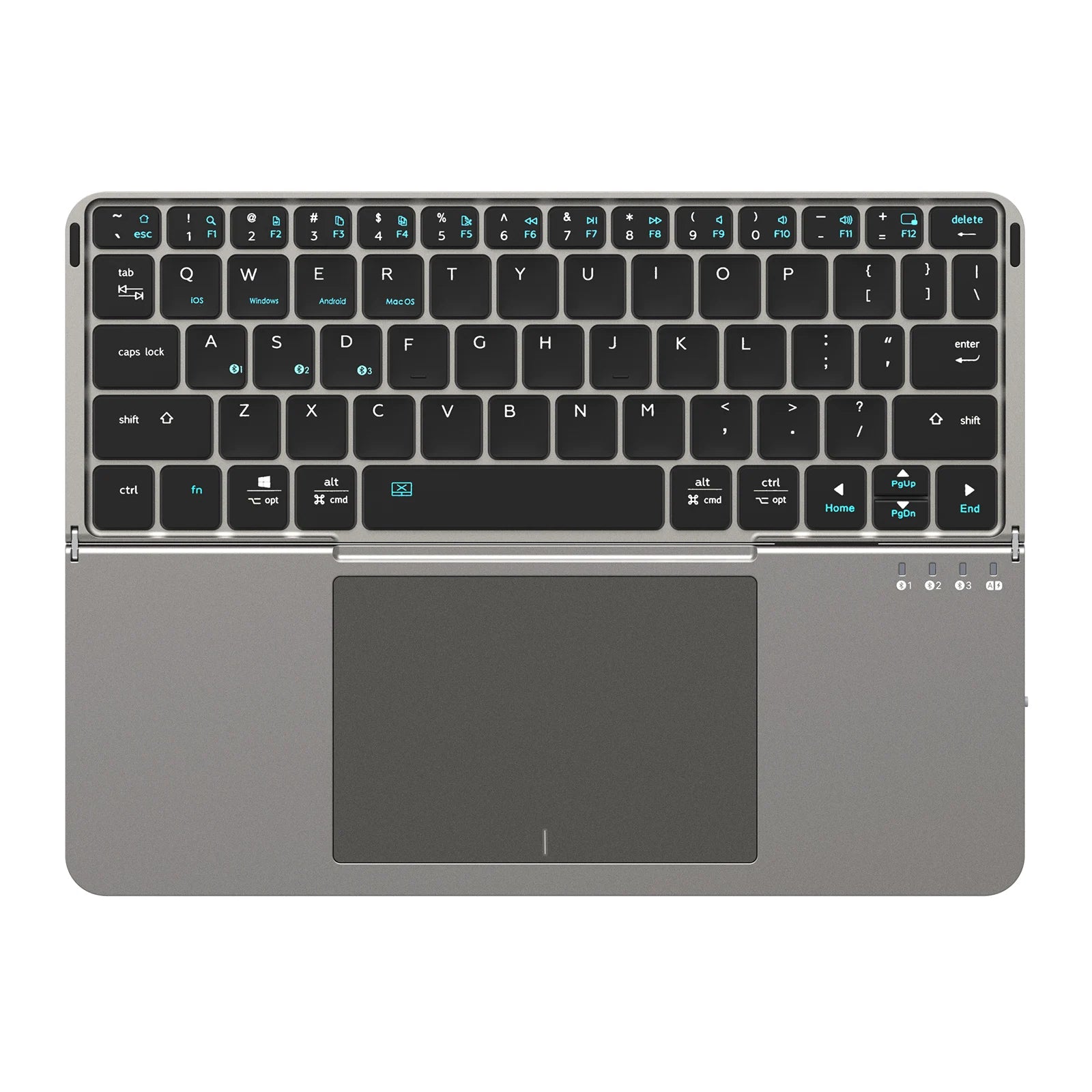Foldable Bluetooth Keyboard with Touchpad & Phone Holder