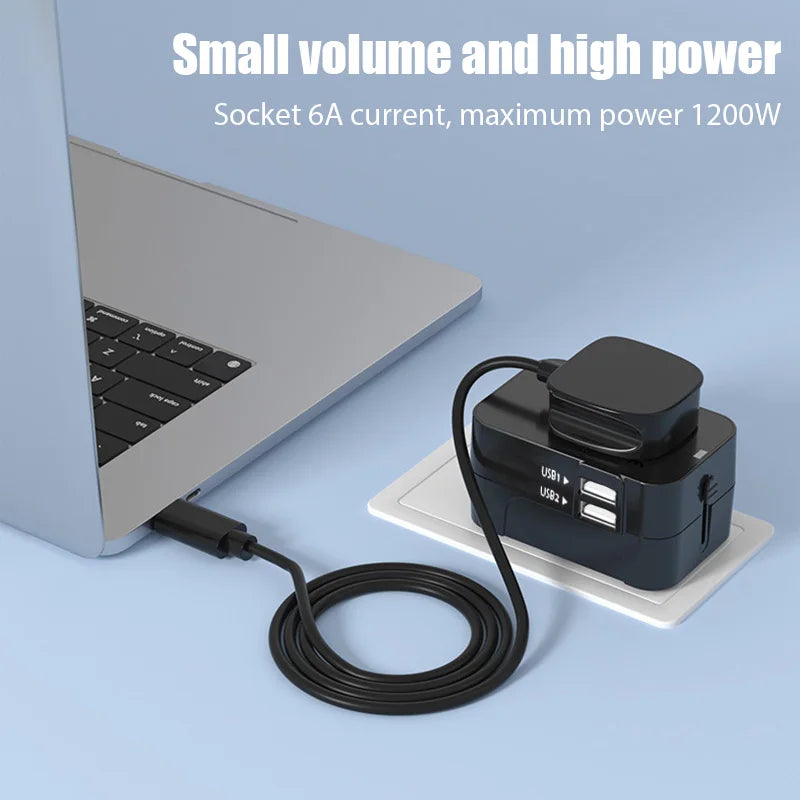 Global Universal Conversion Travel Plug USB Sockets EU US AC Power Adapter Converter with Child Protection Safety Cover Locking