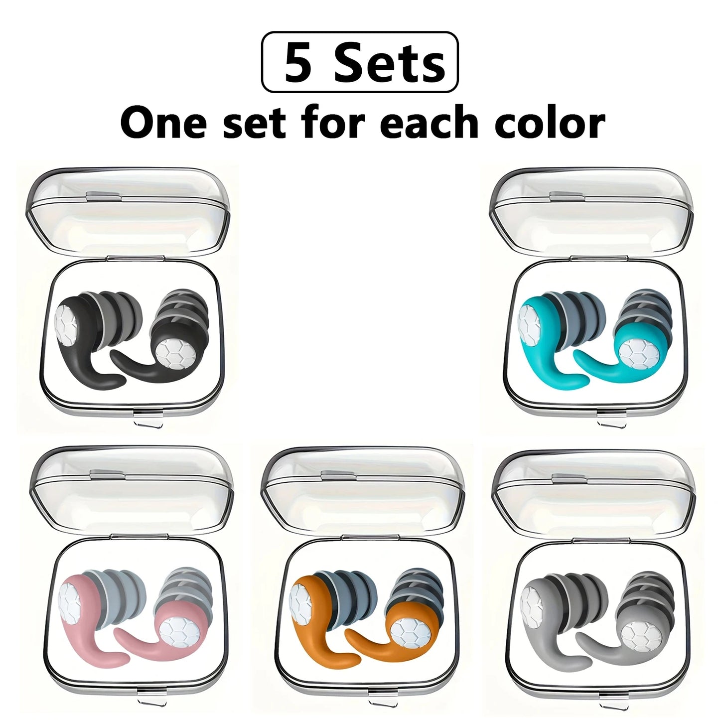 ZenPlus Reusable Silicone Earplugs – Soft Noise-Cancelling Ear Plugs for Sleeping, Swimming, Studying, and Travel – Comfortable Fit, Eco-Friendly & Washable