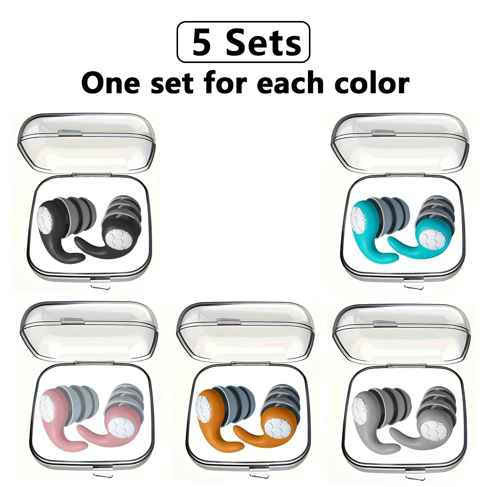 ZenPlus Reusable Silicone Earplugs – Soft Noise-Cancelling Ear Plugs for Sleeping, Swimming, Studying, and Travel – Comfortable Fit, Eco-Friendly & Washable