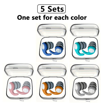 ZenPlus Reusable Silicone Earplugs – Soft Noise-Cancelling Ear Plugs for Sleeping, Swimming, Studying, and Travel – Comfortable Fit, Eco-Friendly & Washable