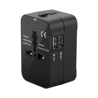 Global Universal Conversion Travel Plug USB Sockets EU US AC Power Adapter Converter with Child Protection Safety Cover Locking