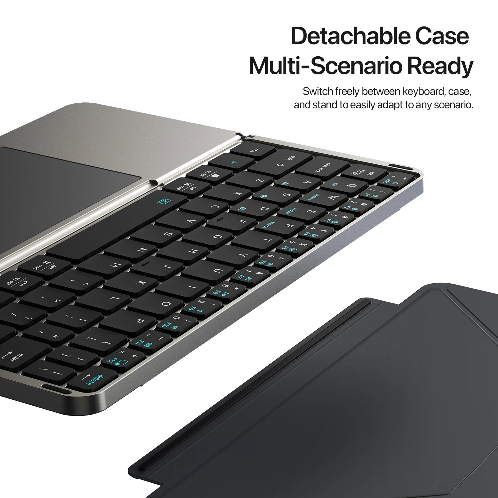 Foldable Bluetooth Keyboard with Touchpad & Phone Holder