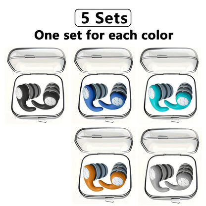 ZenPlus Reusable Silicone Earplugs – Soft Noise-Cancelling Ear Plugs for Sleeping, Swimming, Studying, and Travel – Comfortable Fit, Eco-Friendly & Washable