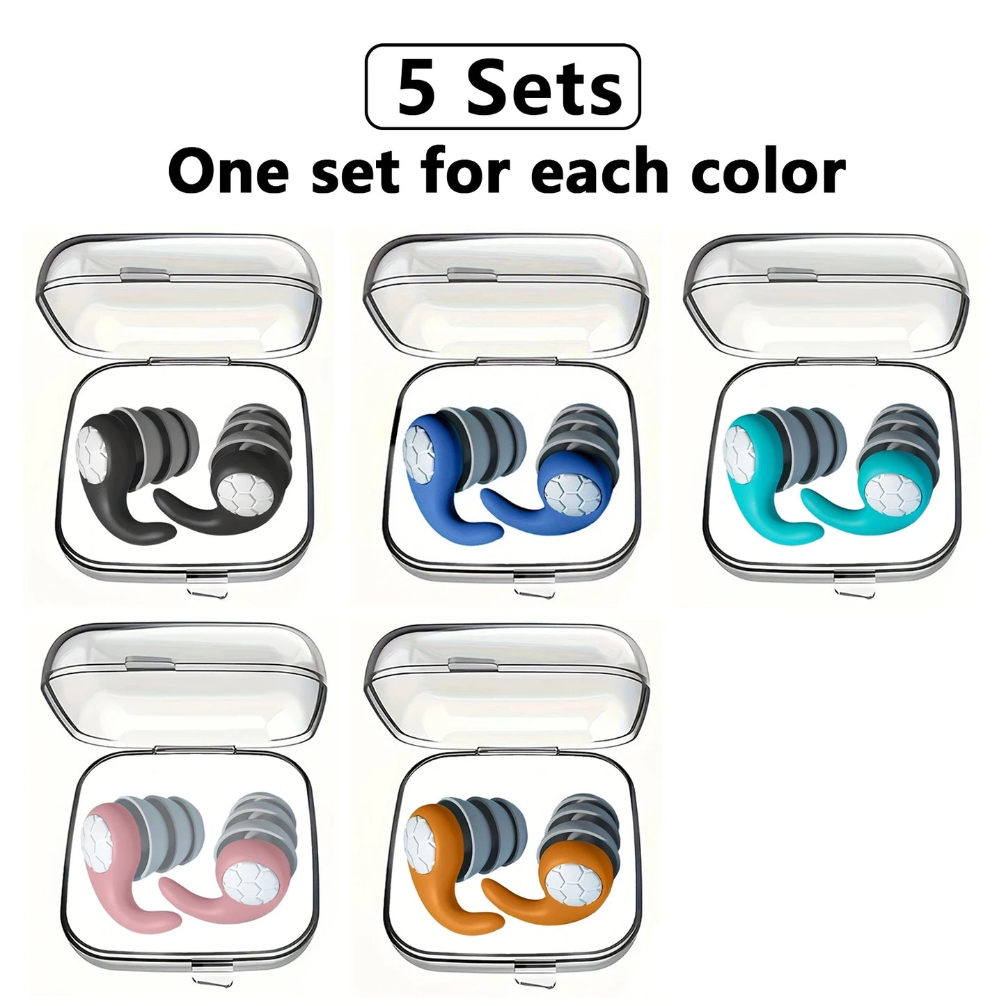 ZenPlus Reusable Silicone Earplugs – Soft Noise-Cancelling Ear Plugs for Sleeping, Swimming, Studying, and Travel – Comfortable Fit, Eco-Friendly & Washable