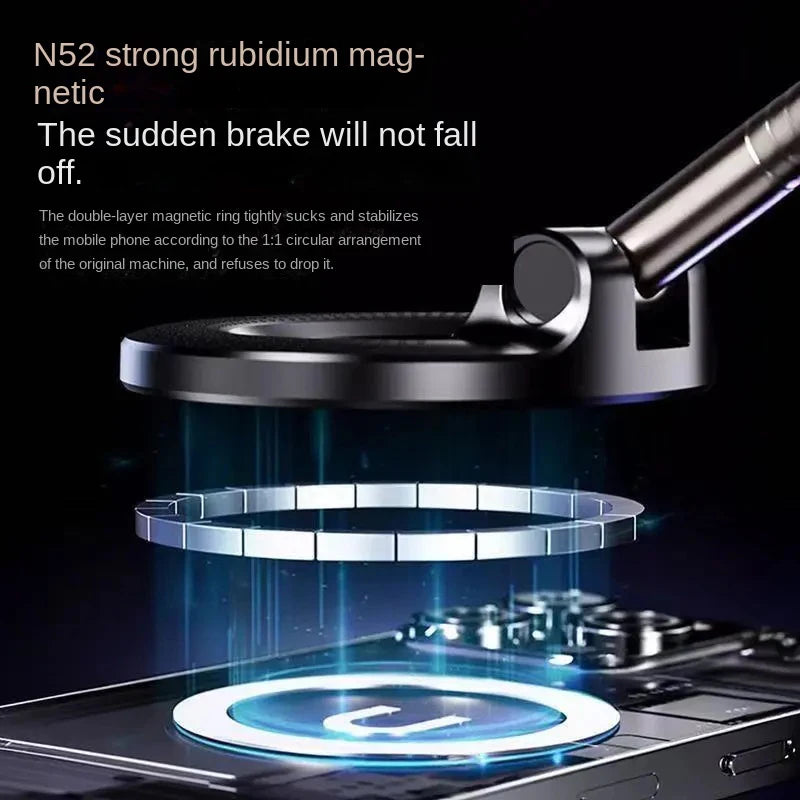 Foldable Suction Cup Magnetic Car Navigation Phone Holder 