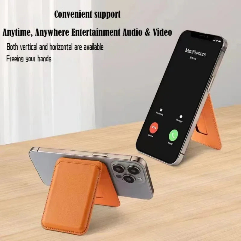 MagFold Magnetic Phone Wallet Stand Case – Strong MagSafe Compatible Card Holder with Kickstand