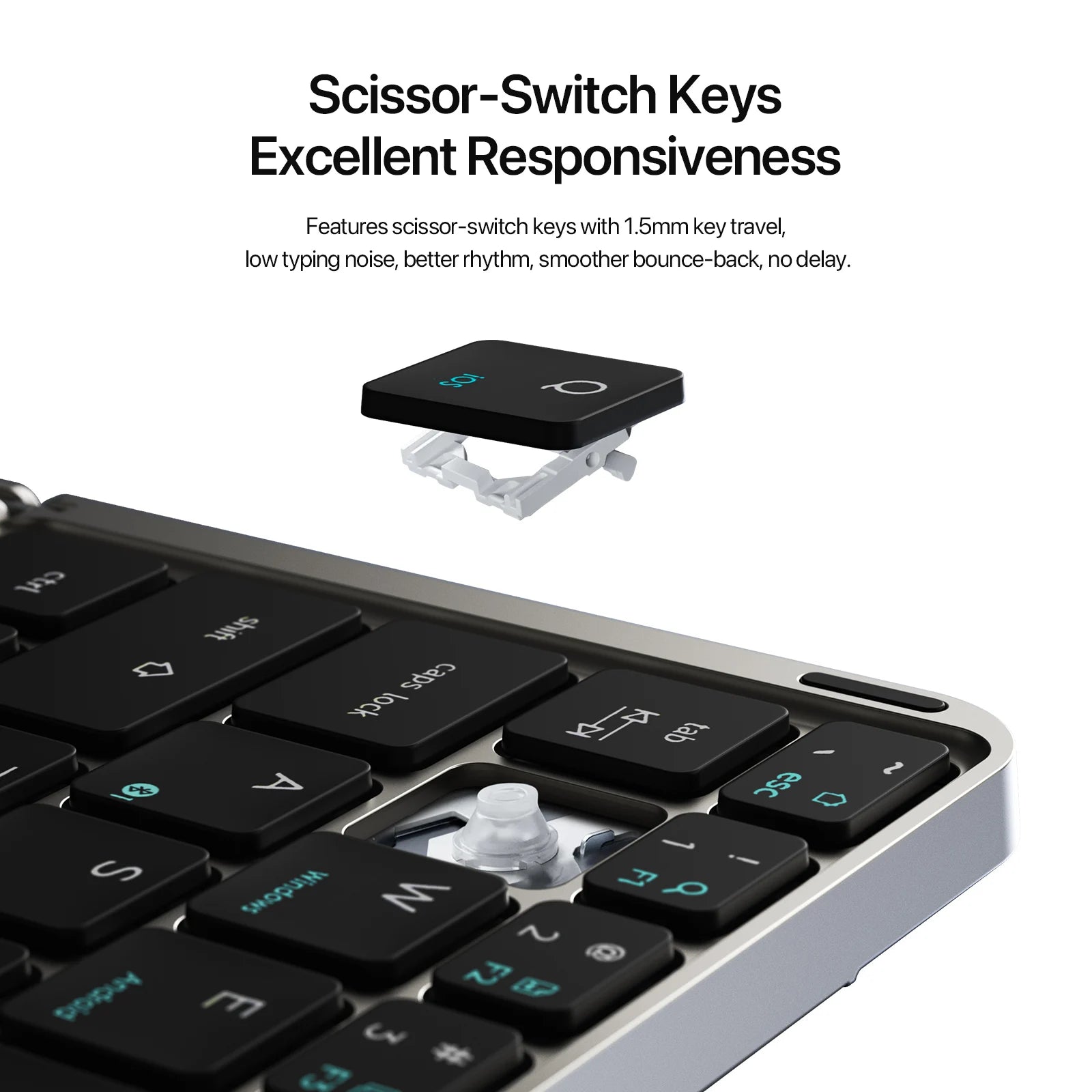 Foldable Bluetooth Keyboard with Touchpad & Phone Holder