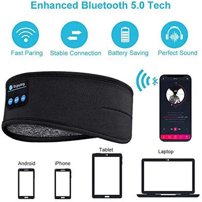 Bluetooth Earphones Sleeping Headband Elastic Wireless Headphones Music Eye Mask Wireless Bluetooth Headset Headband