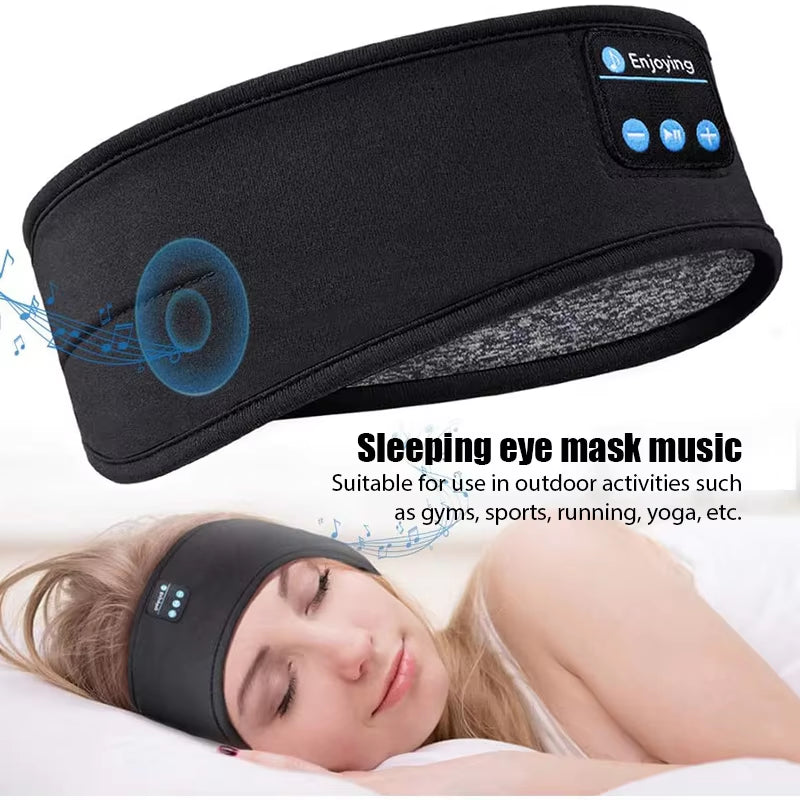 Bluetooth Earphones Sleeping Headband Elastic Wireless Headphones Music Eye Mask Wireless Bluetooth Headset Headband